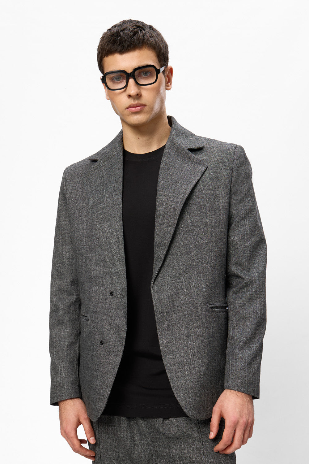 Thom V2 Black Melange Blazer