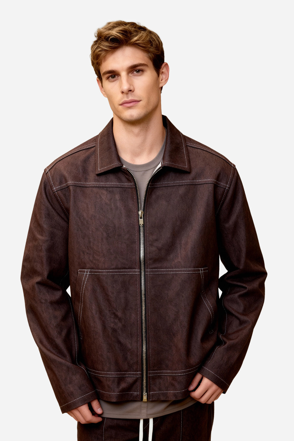Six denim Brown Jacket