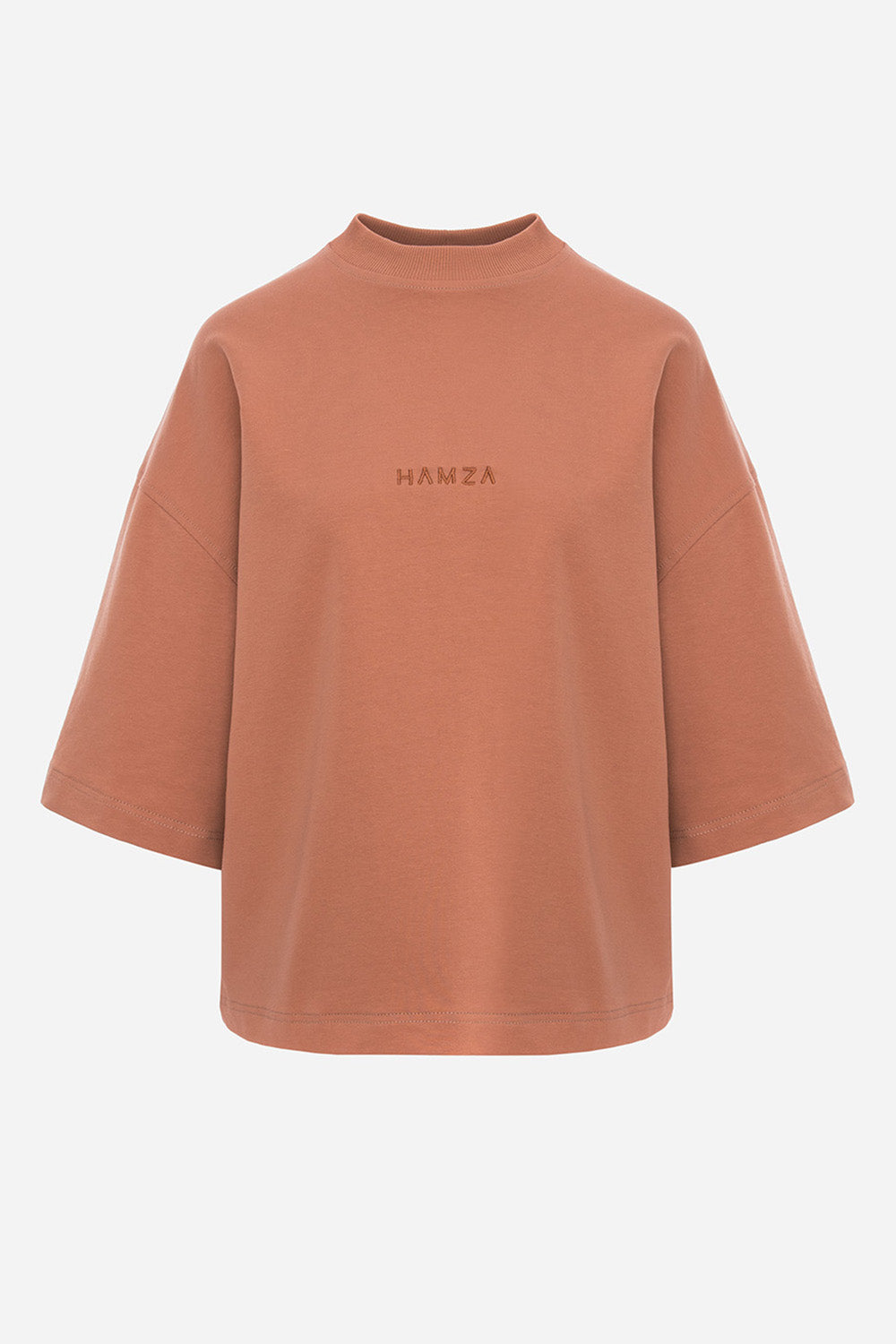 Tricou cu broderie midnight | Femei | Terracotta| Stil Modern & Elegant | Confort & Funcționalitate | Atelier Hamza