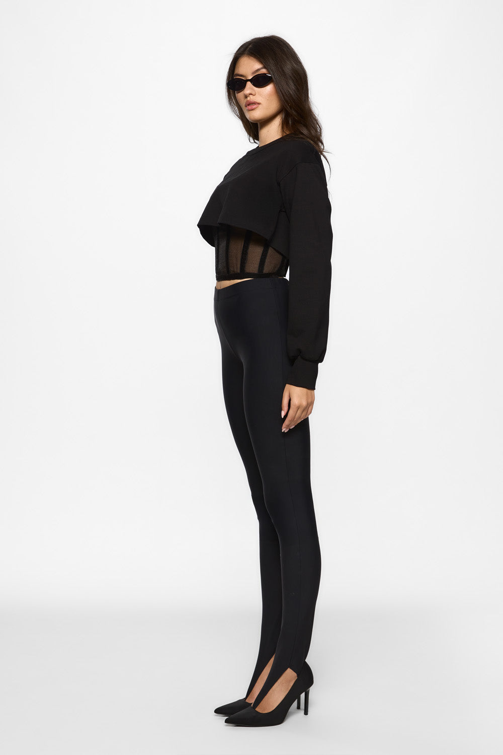 Organza Black Corset Top
