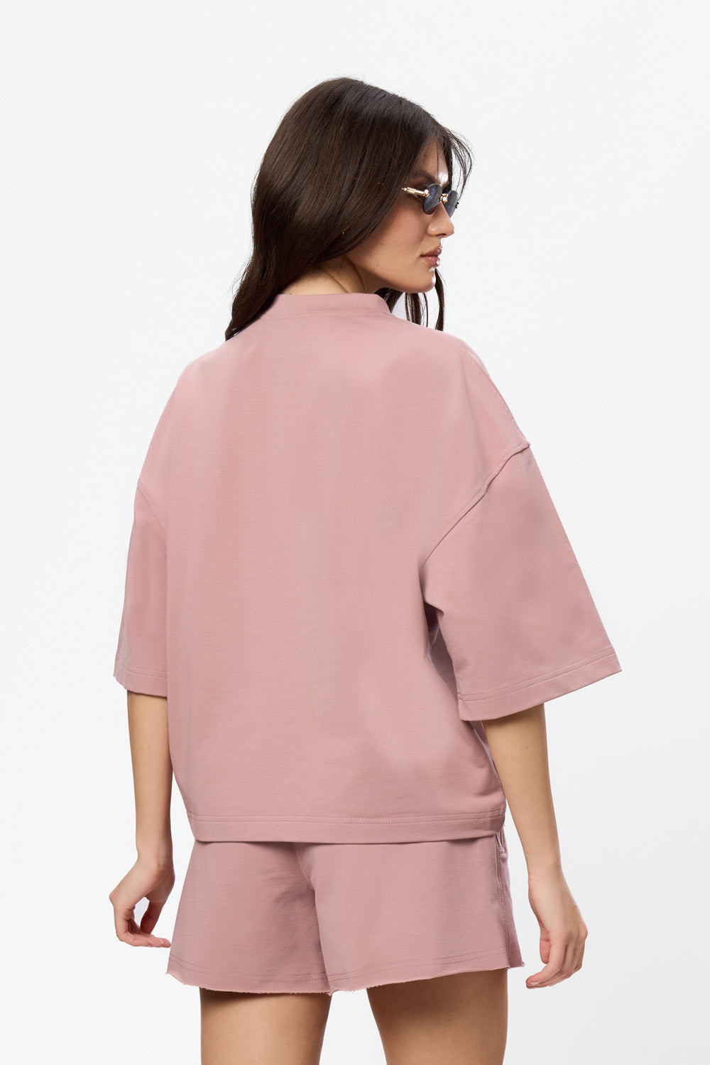 Tricou oversized negru din bumbac Midnight