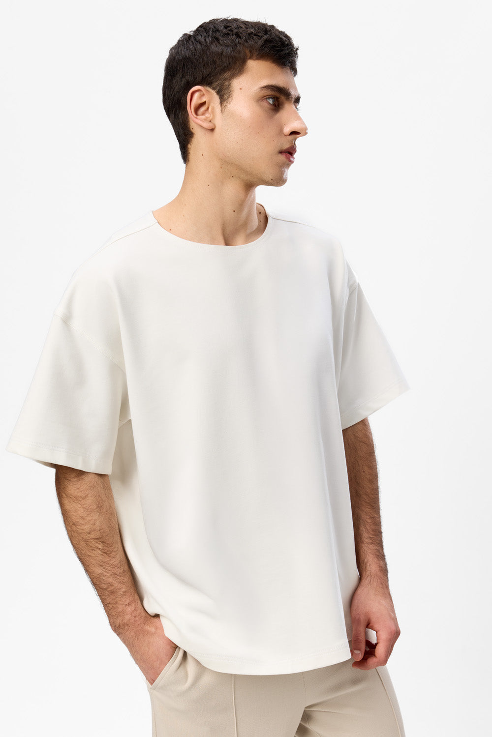 Tricou off-white Oversized III