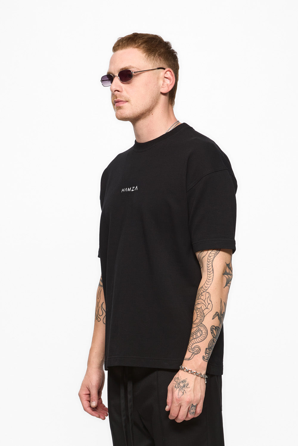 Tricou negru cu imprimeu Hug 3.0