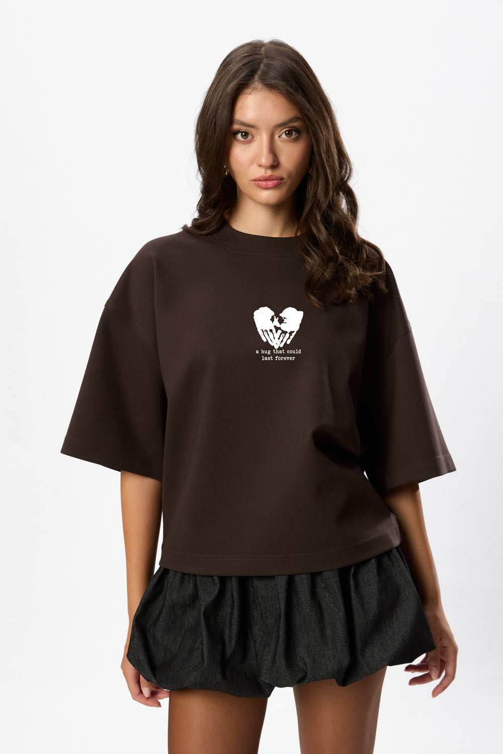 Tricou maro cu imprimeu Valentines