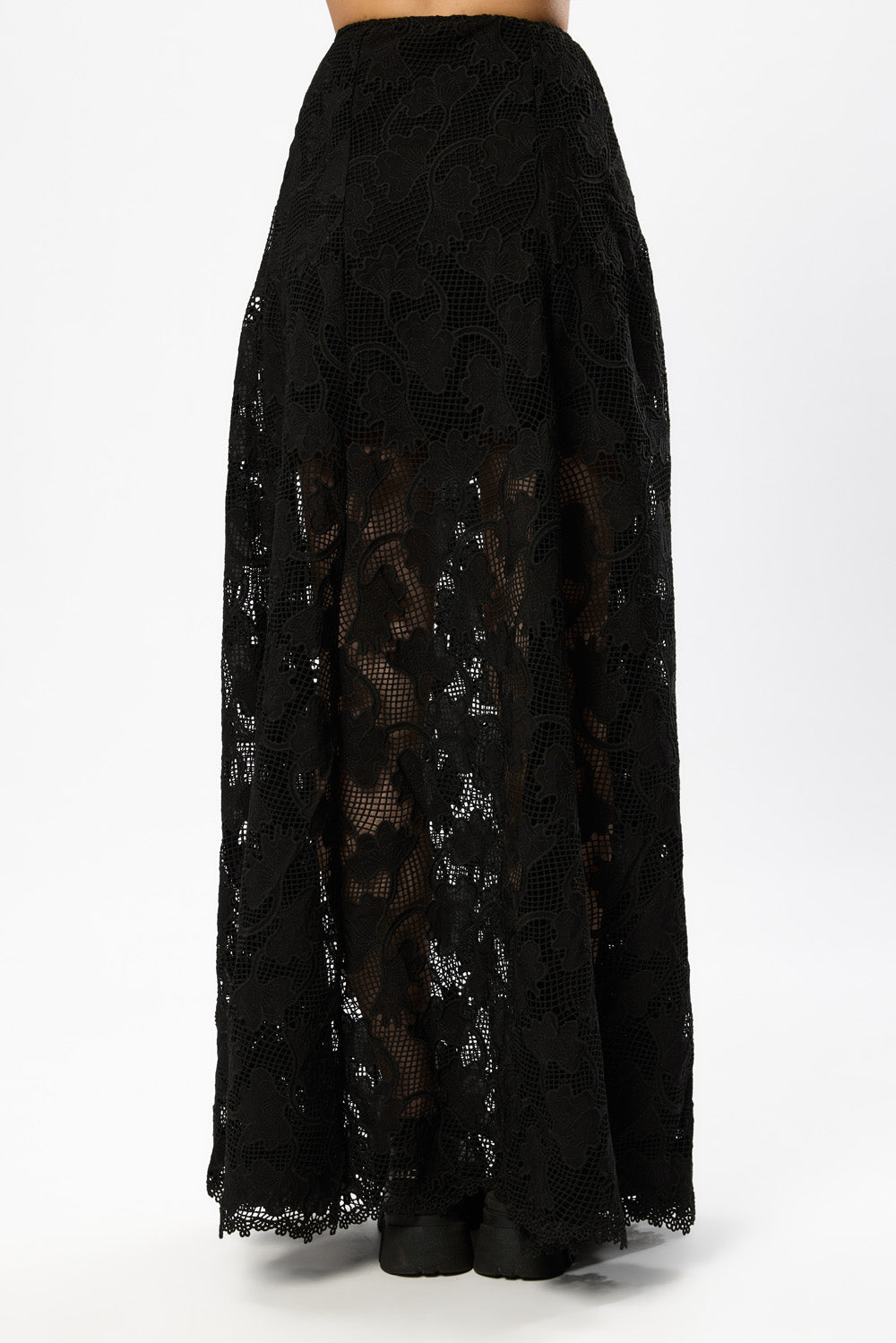 Snowflake Black Maxi Skirt V3