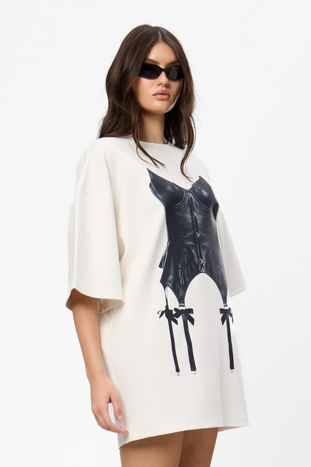 Kyoto Corset printed Off-White Dress