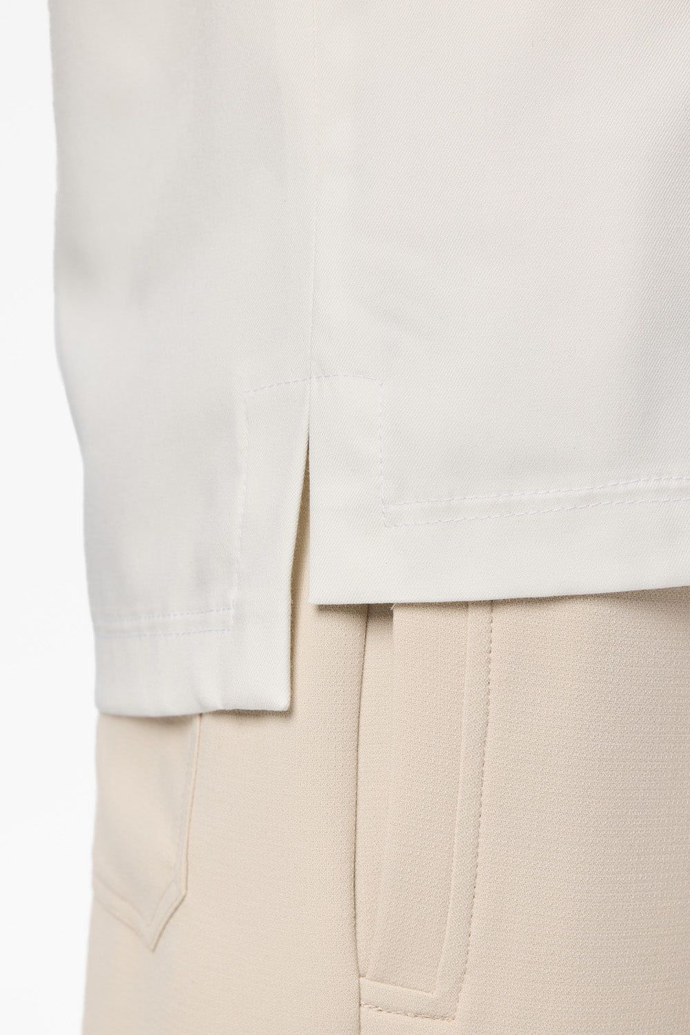 Tricou off-white cu maneca lunga din stofa Florence V2