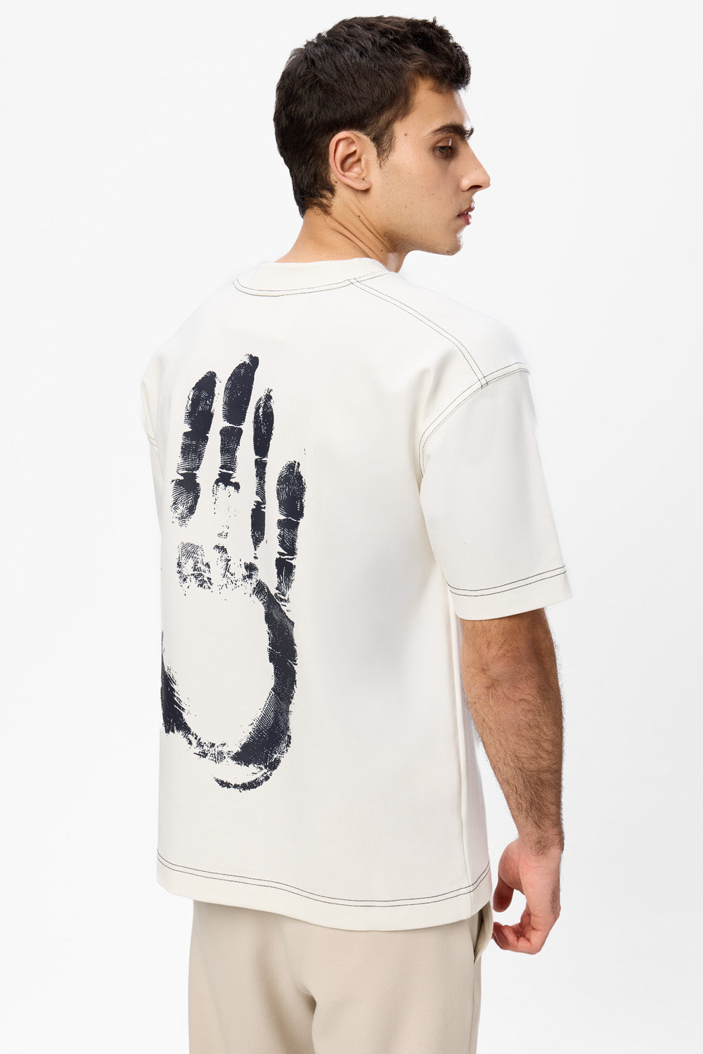 Tricou Off-White cu imprimeu A Touch Forever