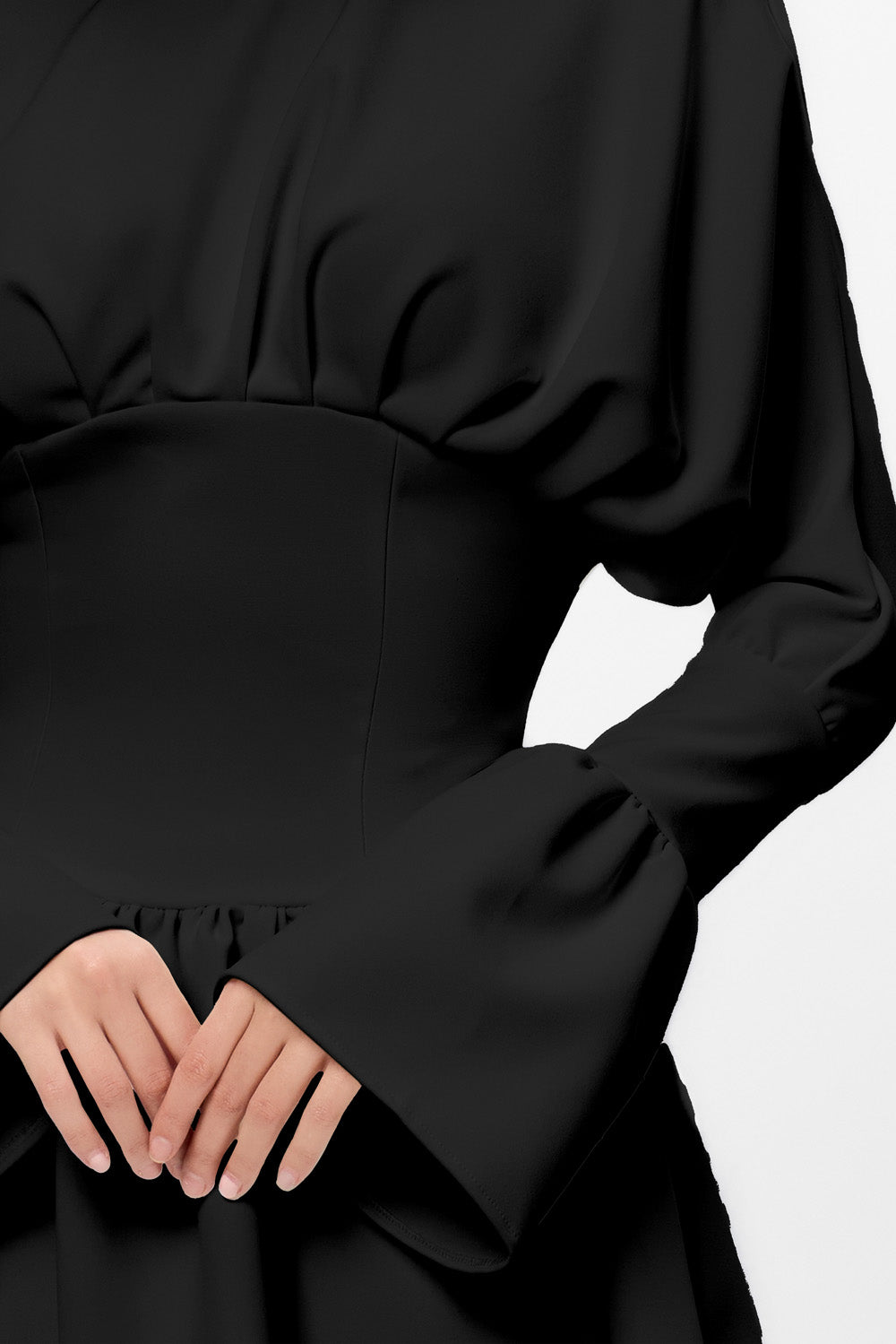 Rochie Neagra din stofa Nyssa Cloth