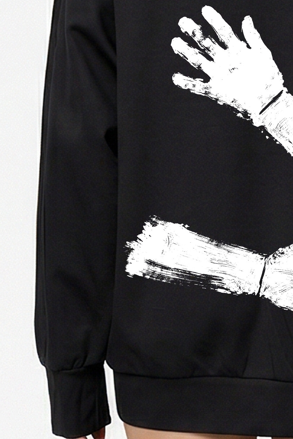 Bluza neagra cu imprimeu Valentines