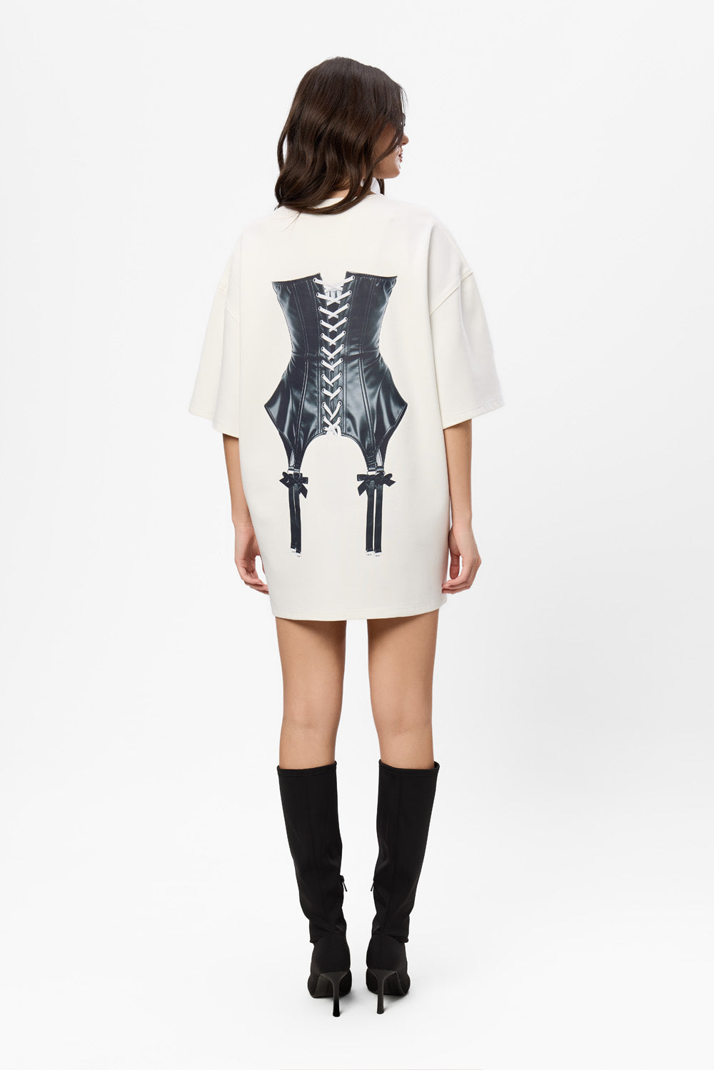 Kyoto Corset printed Off-White Dress