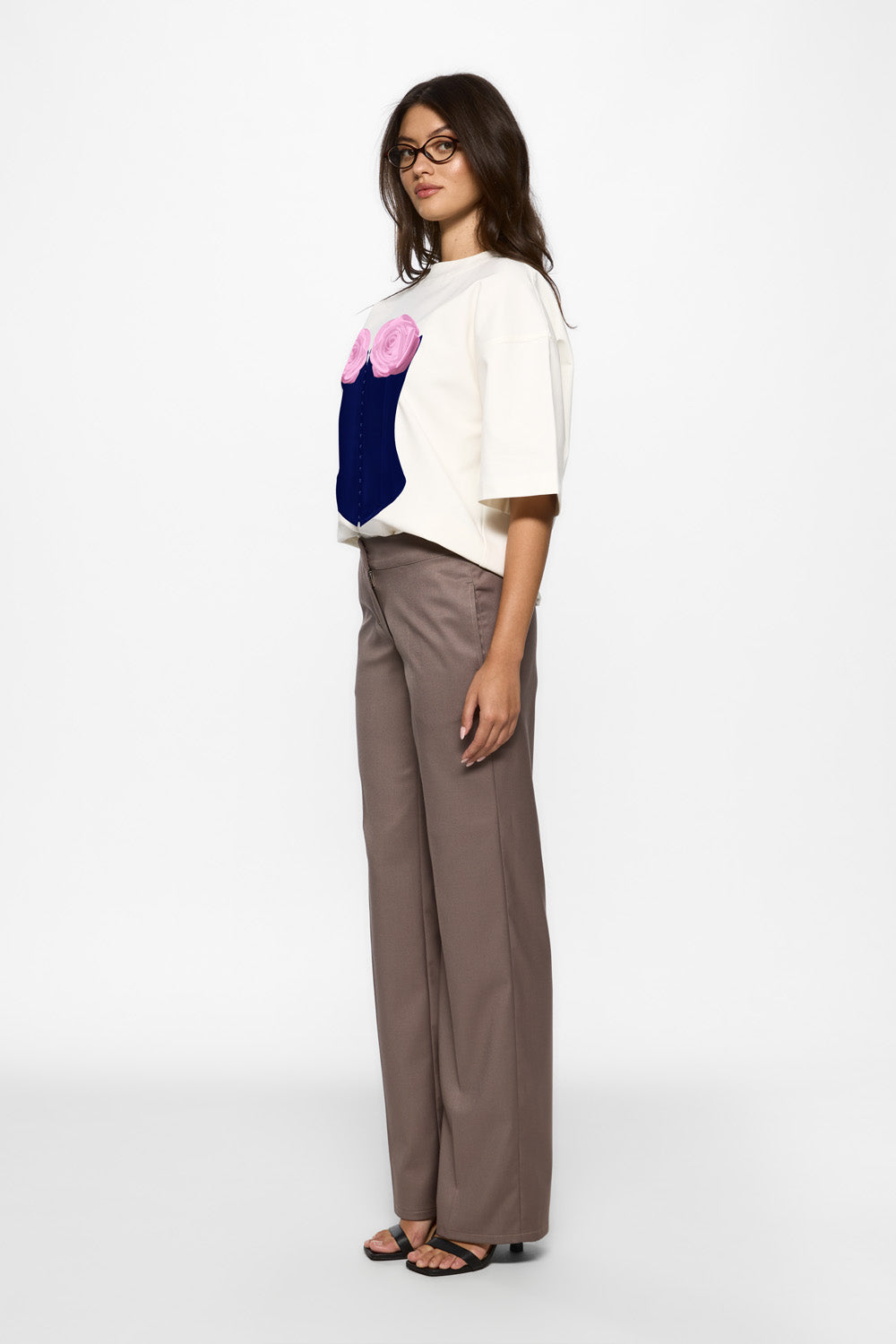 Tricou Off-White cu imprimeu Navy