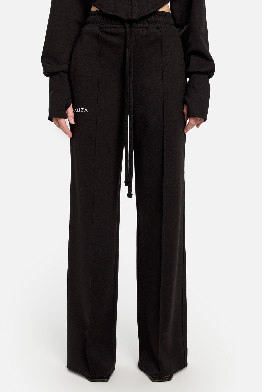 Pantaloni evazați Karol| Femei | Negru | Stil Modern & Elegant | Confort & Funcționalitate | Atelier Hamza