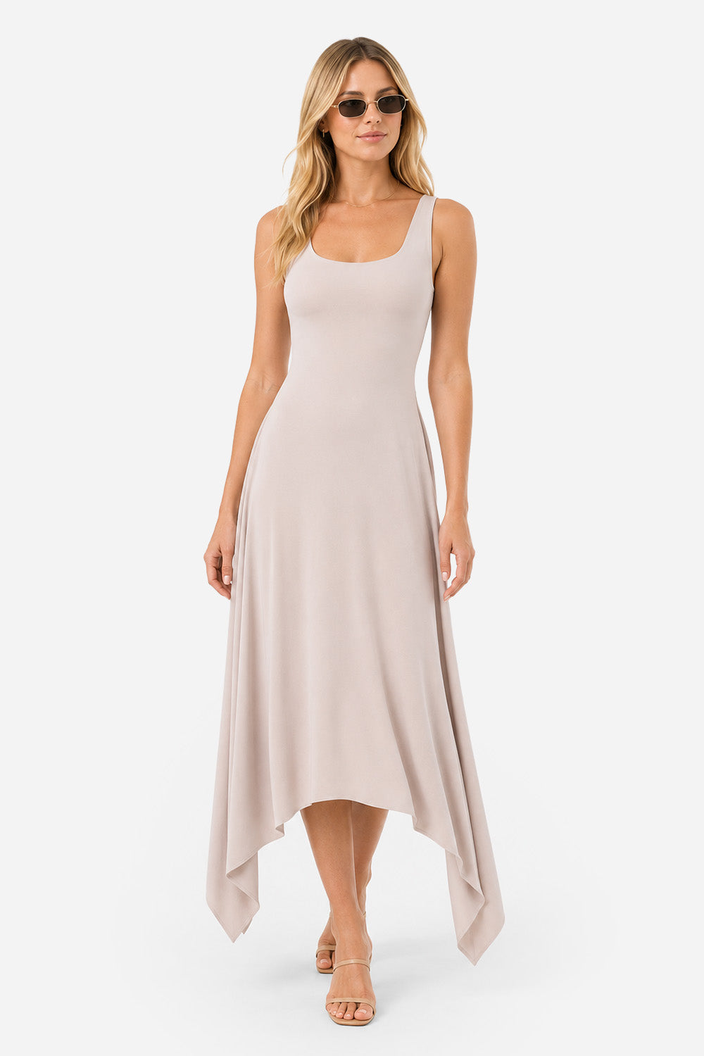 Rochie asimetrica crem valencia