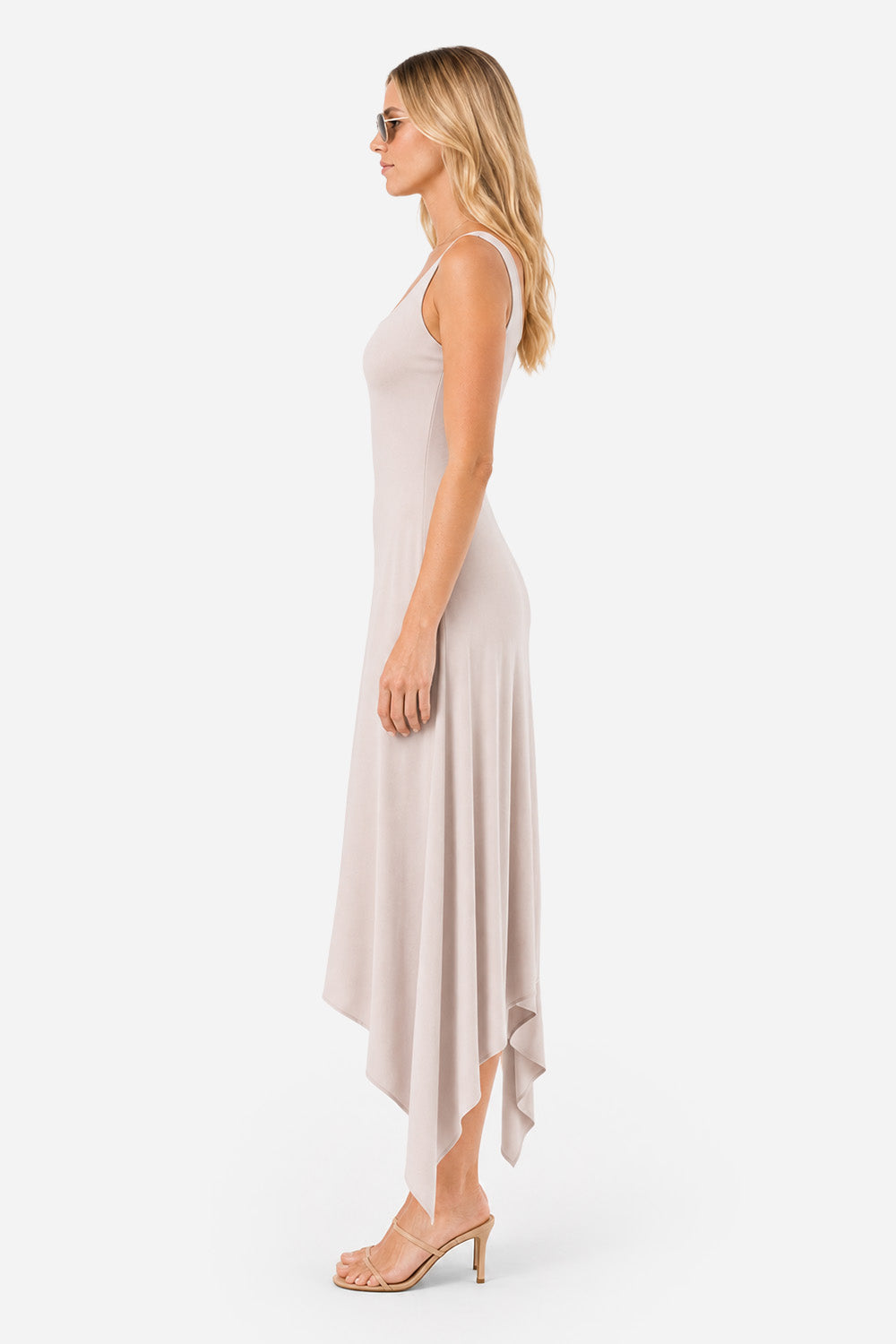Rochie asimetrica crem valencia