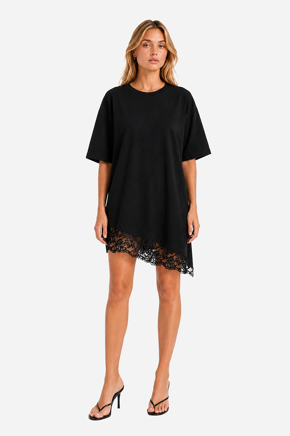 Rochie neagra cu dantela Japan