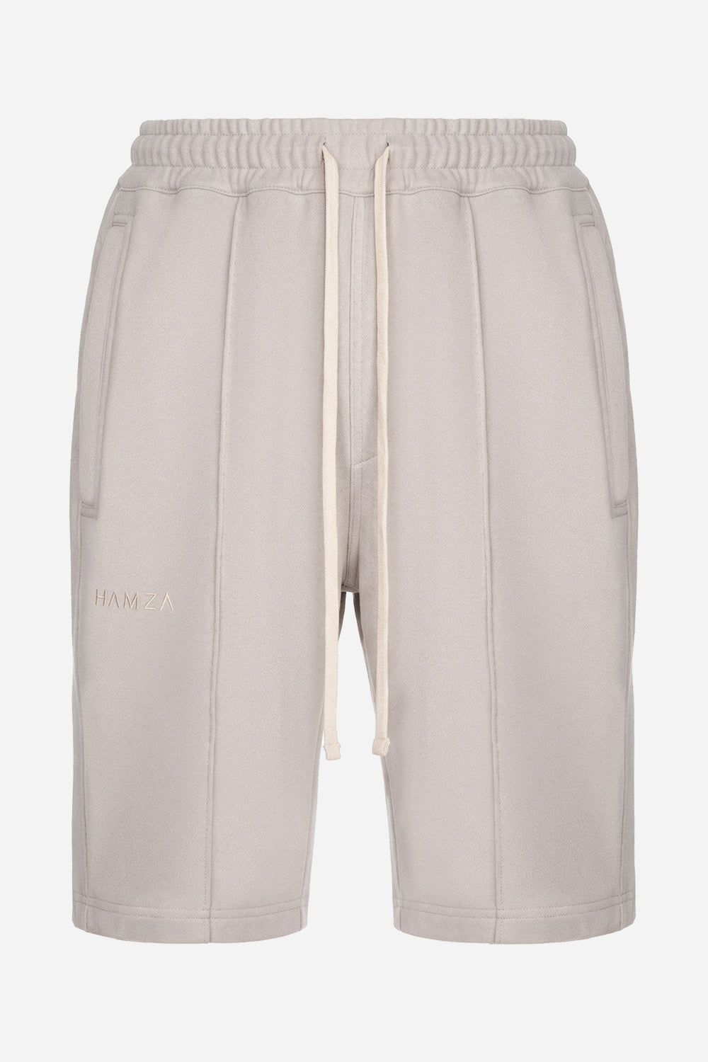 Pantaloni scurți bărbați Vanilla din vâscoză cu cusătură decorativă, vedere din față