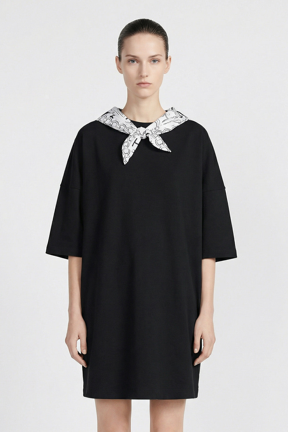 Paris Scarf Black Dress