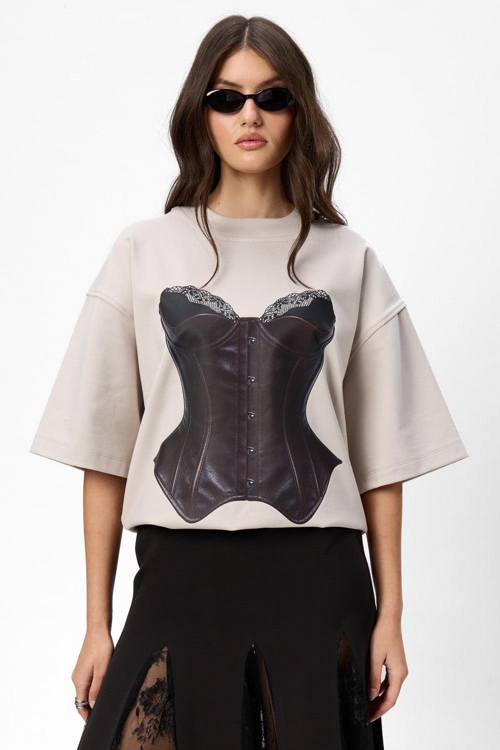 Ivory Leather printed Vanilla T-Shirt