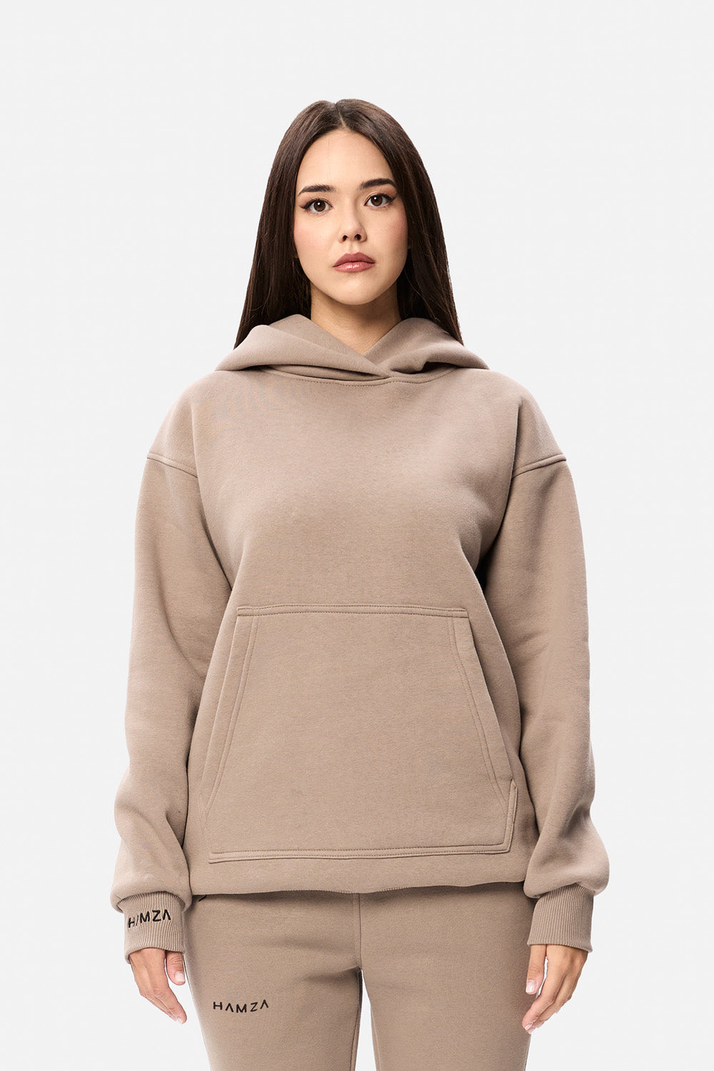 Blank V2 Fleece Hoodie | Women | Beige | Modern and elegant style | Comfort and functionality | Atelier Hamza