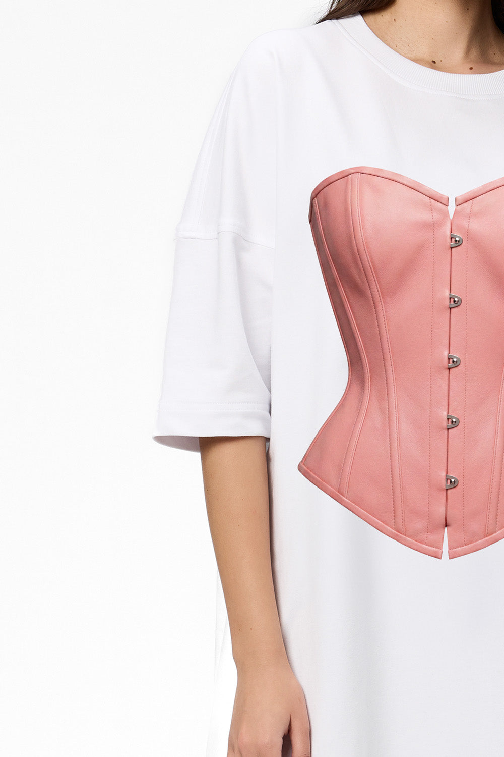Rochie alba cu imprimeu Illusion