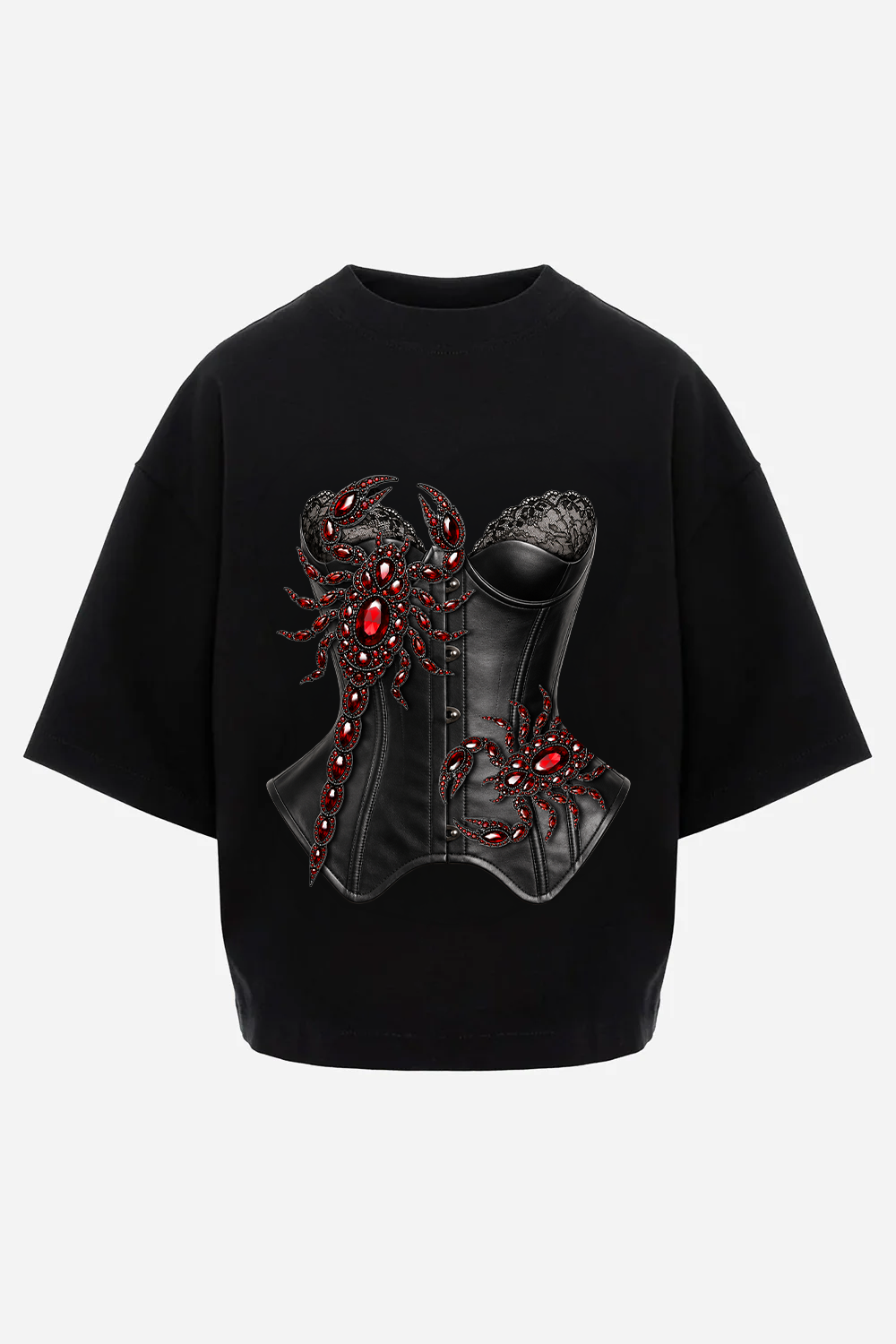 Tricou negru cu imprimeu Scorpion
