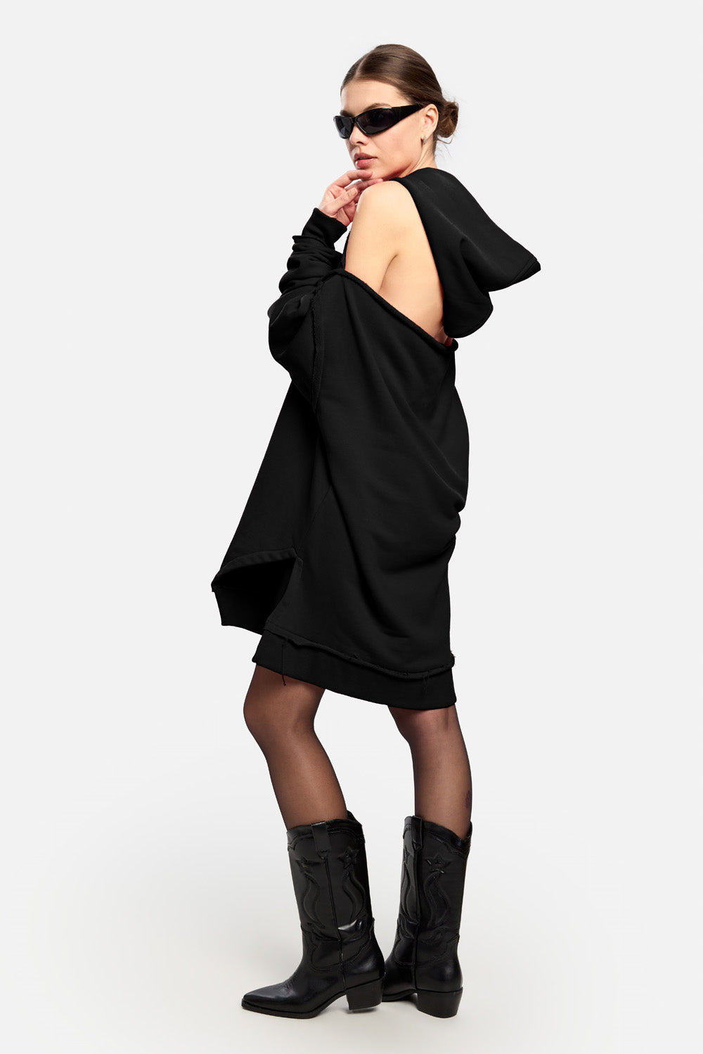Hanorac-Rochie negru FRAGILE V2