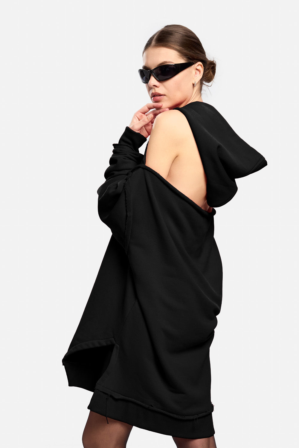 Hanorac-Rochie negru FRAGILE V2