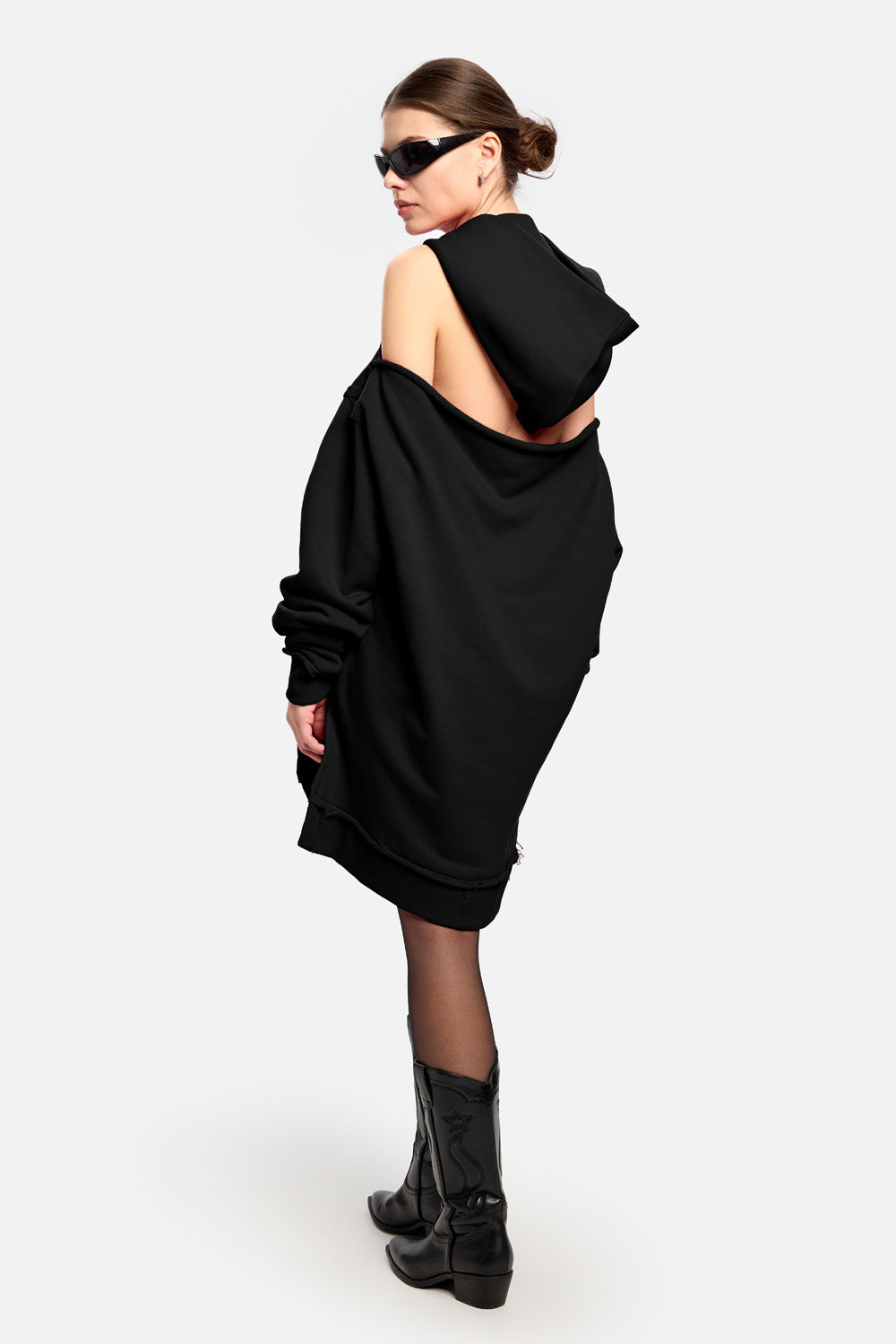 Hanorac-Rochie negru FRAGILE V2