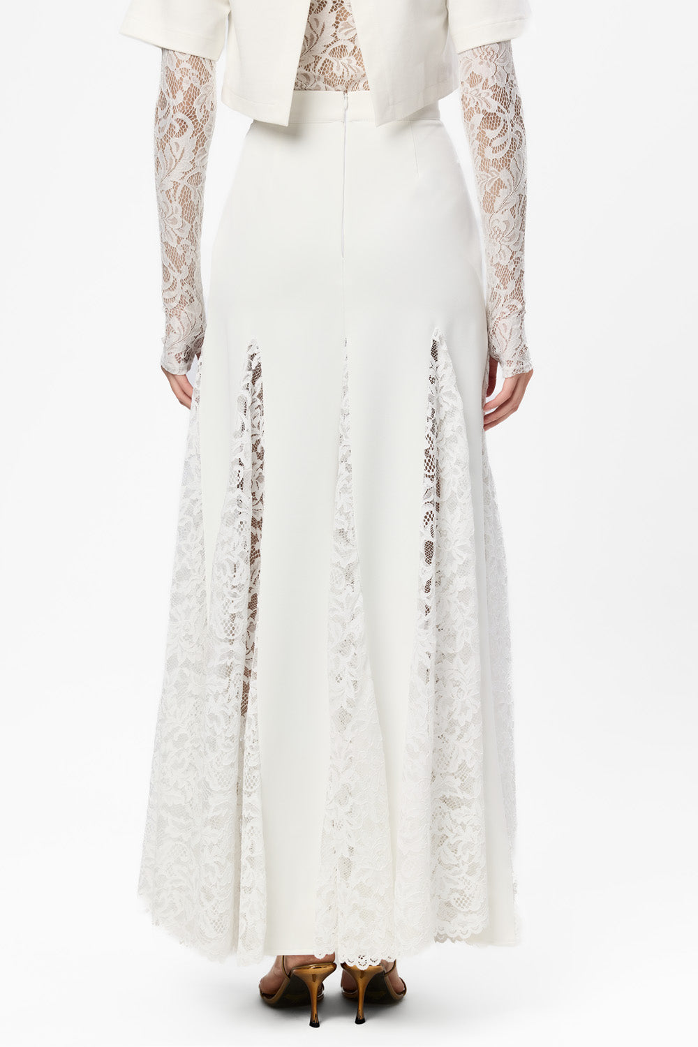 Fusta maxi neagra cu dantela Snowflake V2