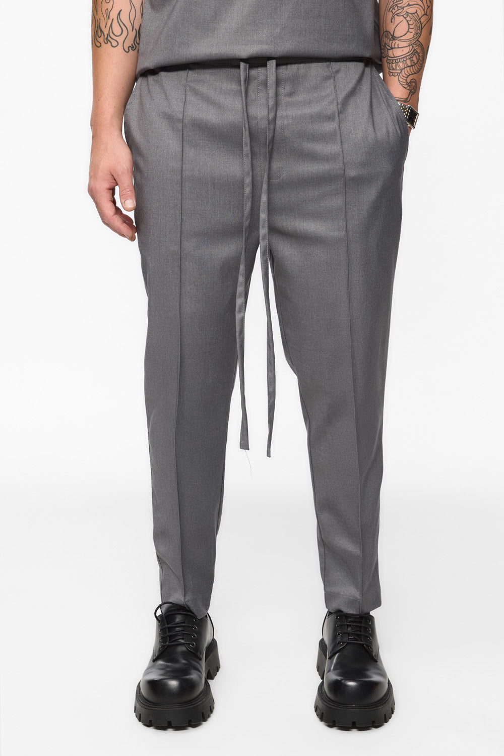 Pantaloni gri de stofa Thom V2
