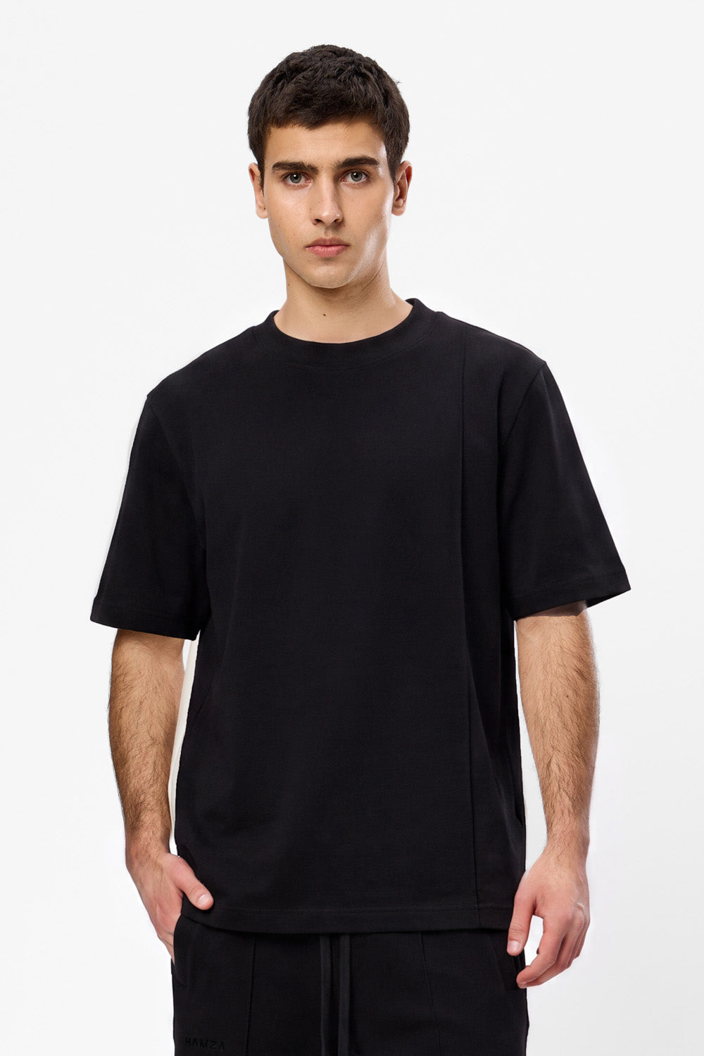 Tricou bej cu cusatura decorativa Khan V2