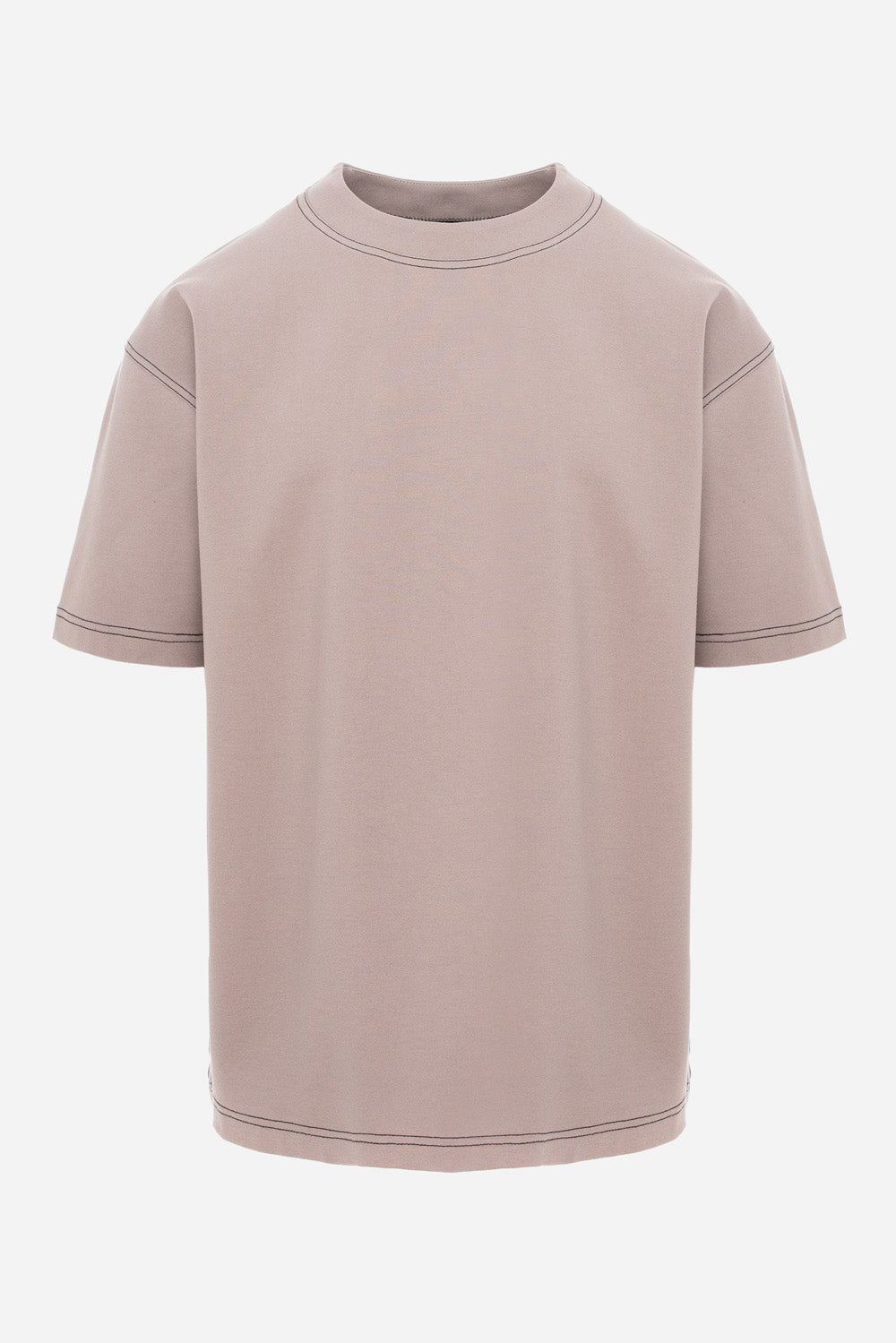 Tricou bej cu cusături decorative Khan