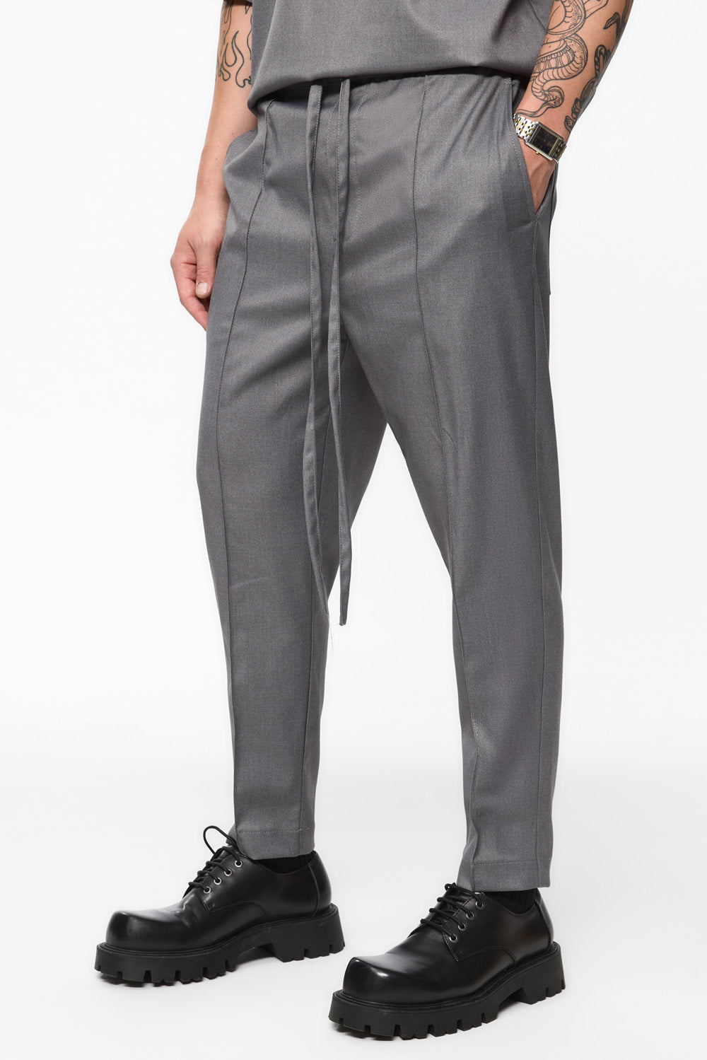 Pantaloni gri de stofa Thom V2