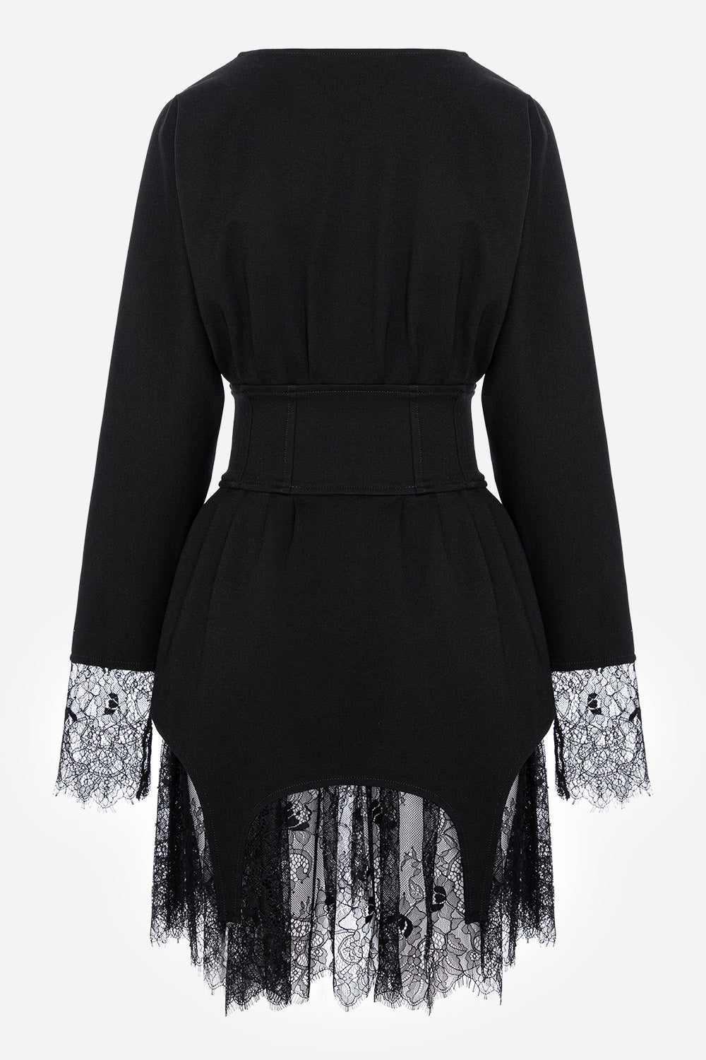 Kaya v2 off-white dress with lace and garter straps