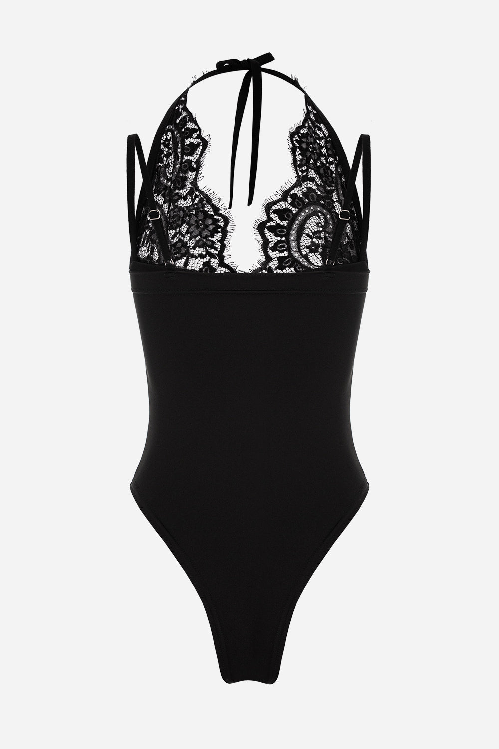 Body negru  cu dantela Karol