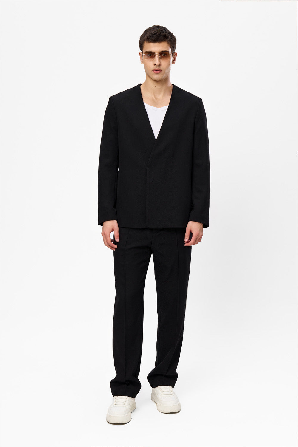 Cardigan negru din stofa 247