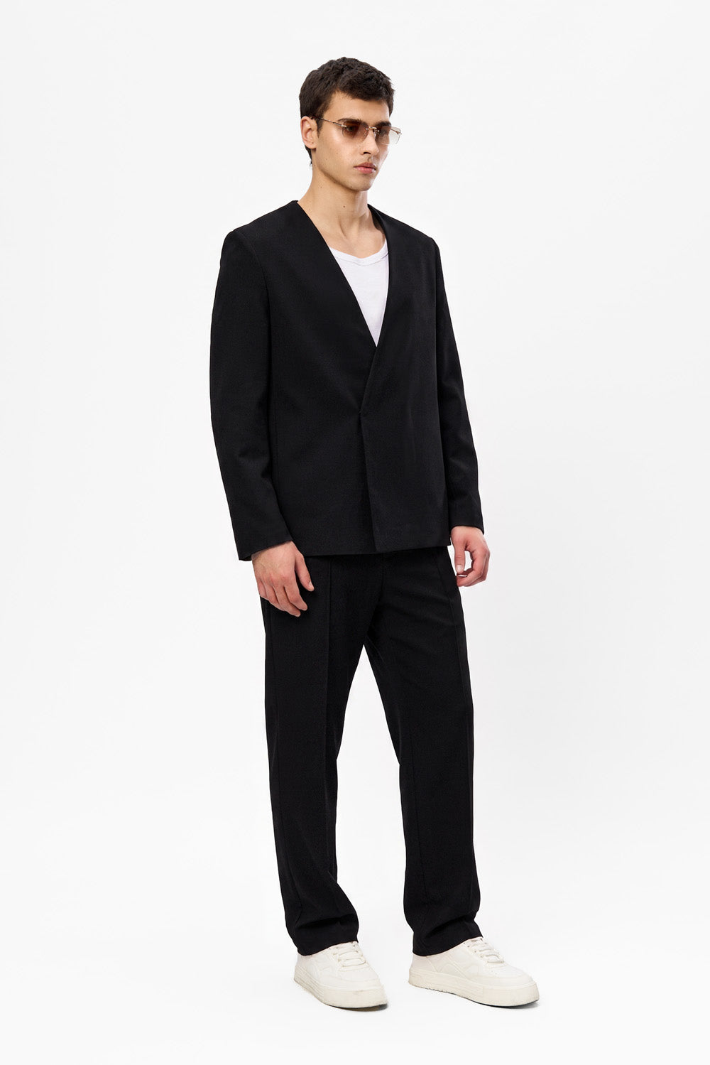 Cardigan negru din stofa 247