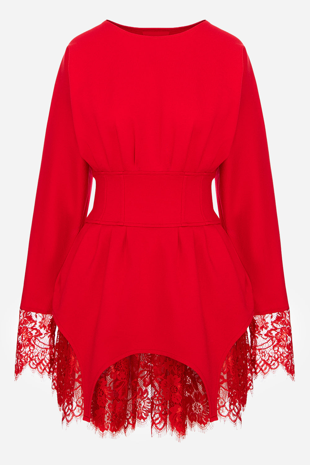 Kaya v2 red dress with lace and garter straps