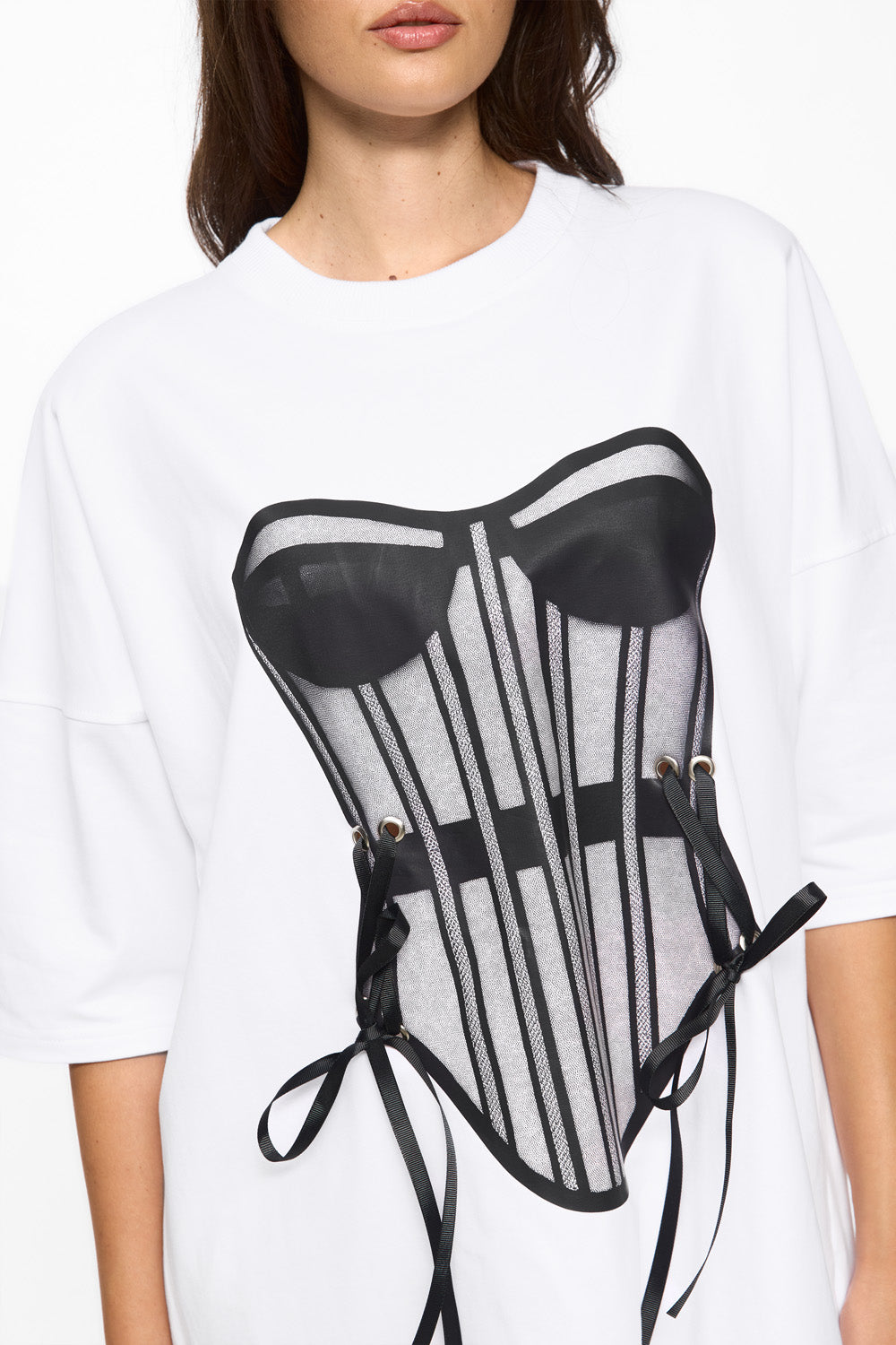 Provocateur Printed White Dress