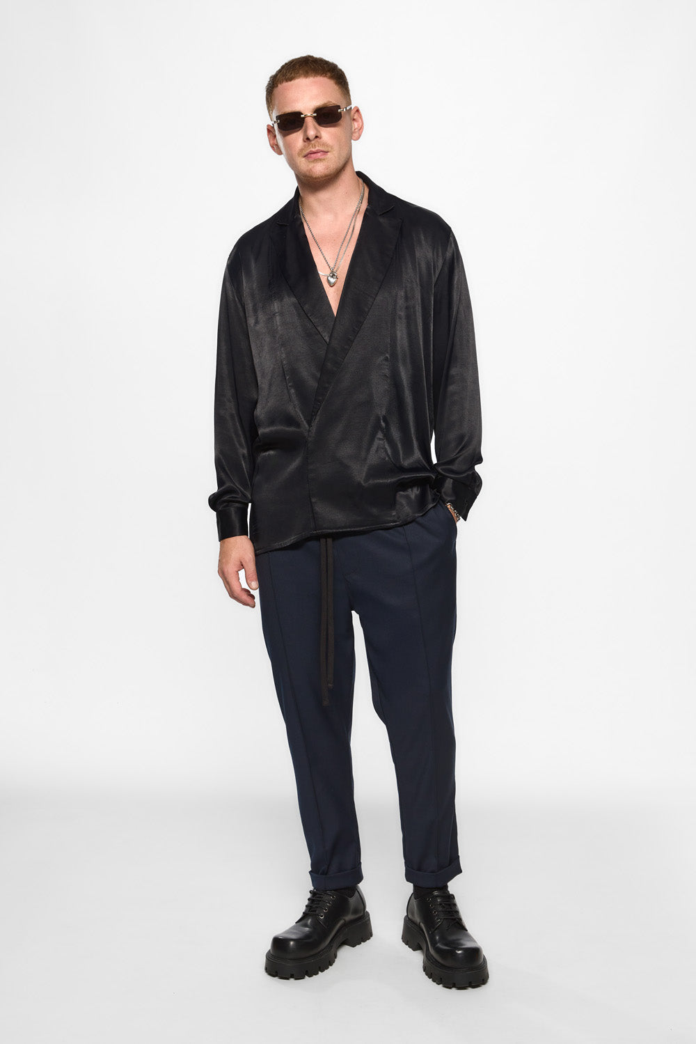 Cardigan negru din viscoza Thom