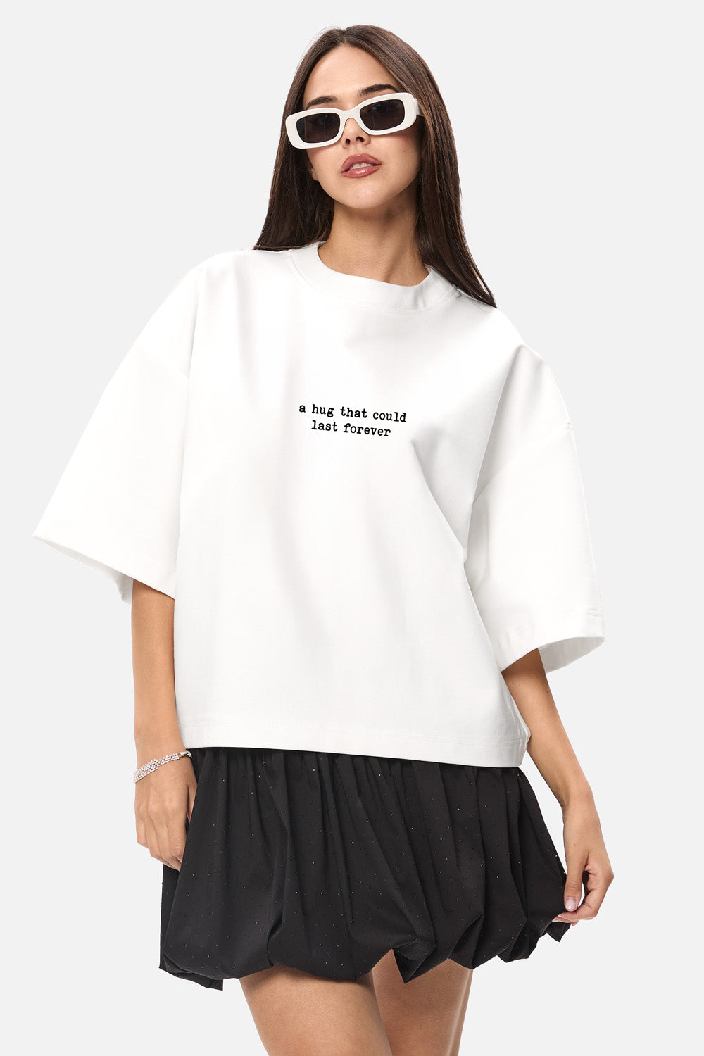 Tricou off-white cu imprimeu Valentines 2.0