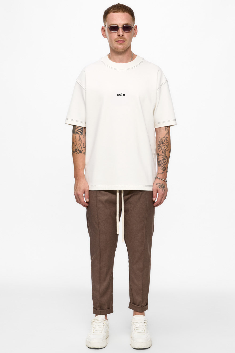 Tricou Off-White cu imprimeu Calm 2.0