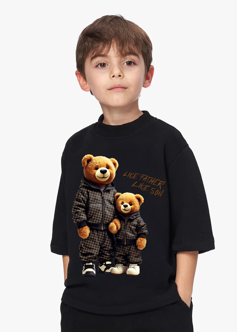 Tricou negru din bumbac cu imprimeu Son