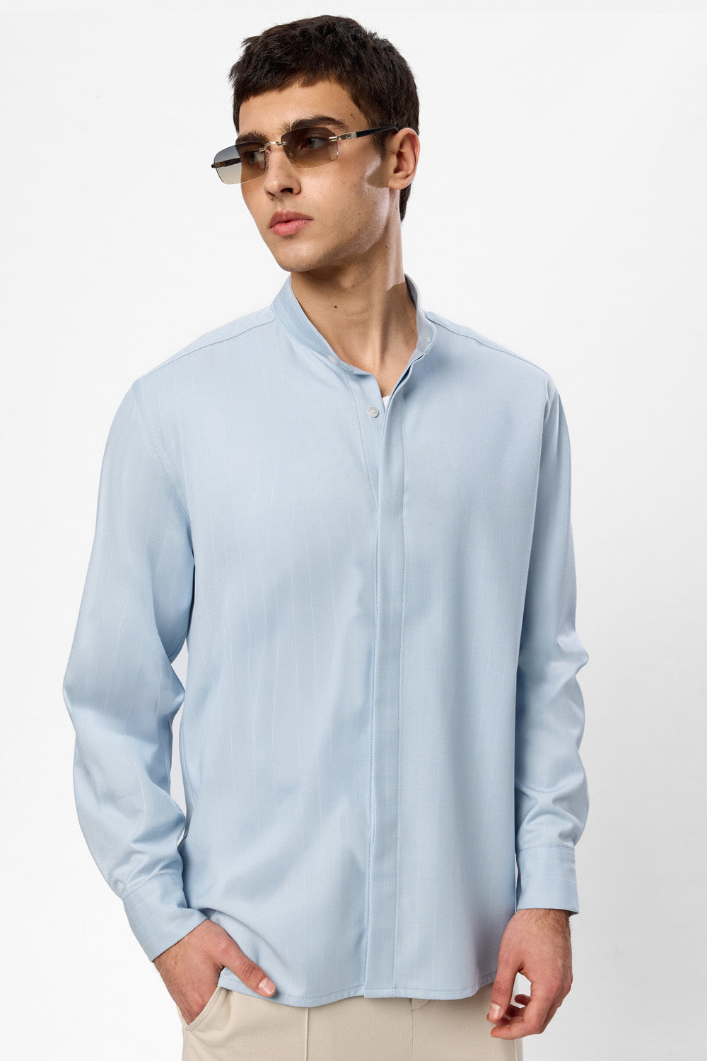Thom striped vanilla cloth Shirt