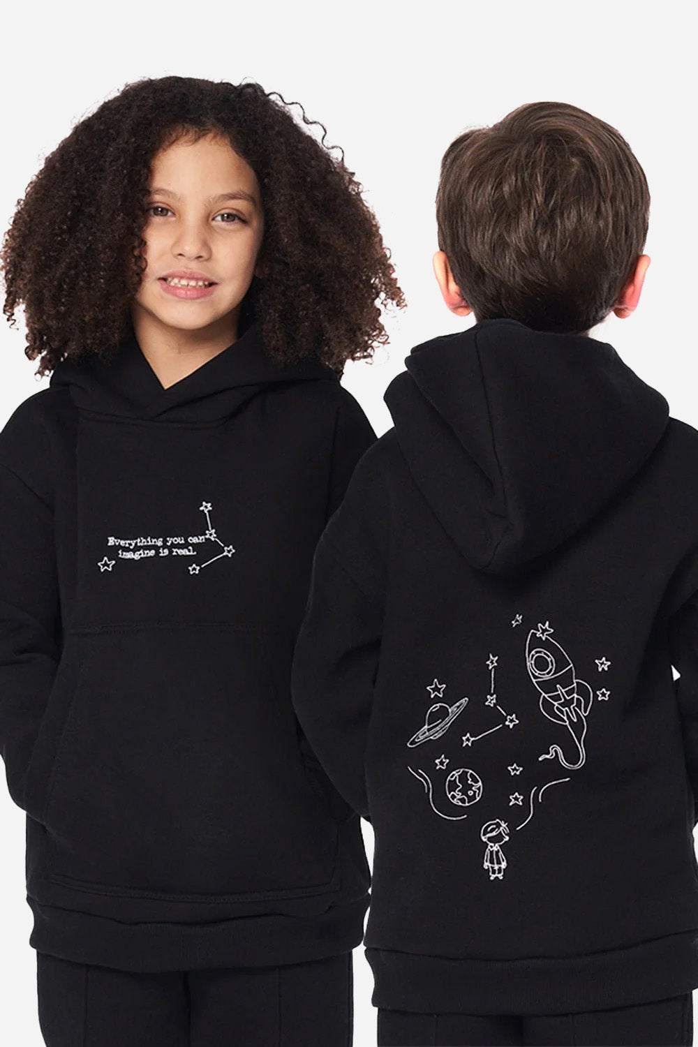 Galaxy Embroidered Hoodie - Hamza