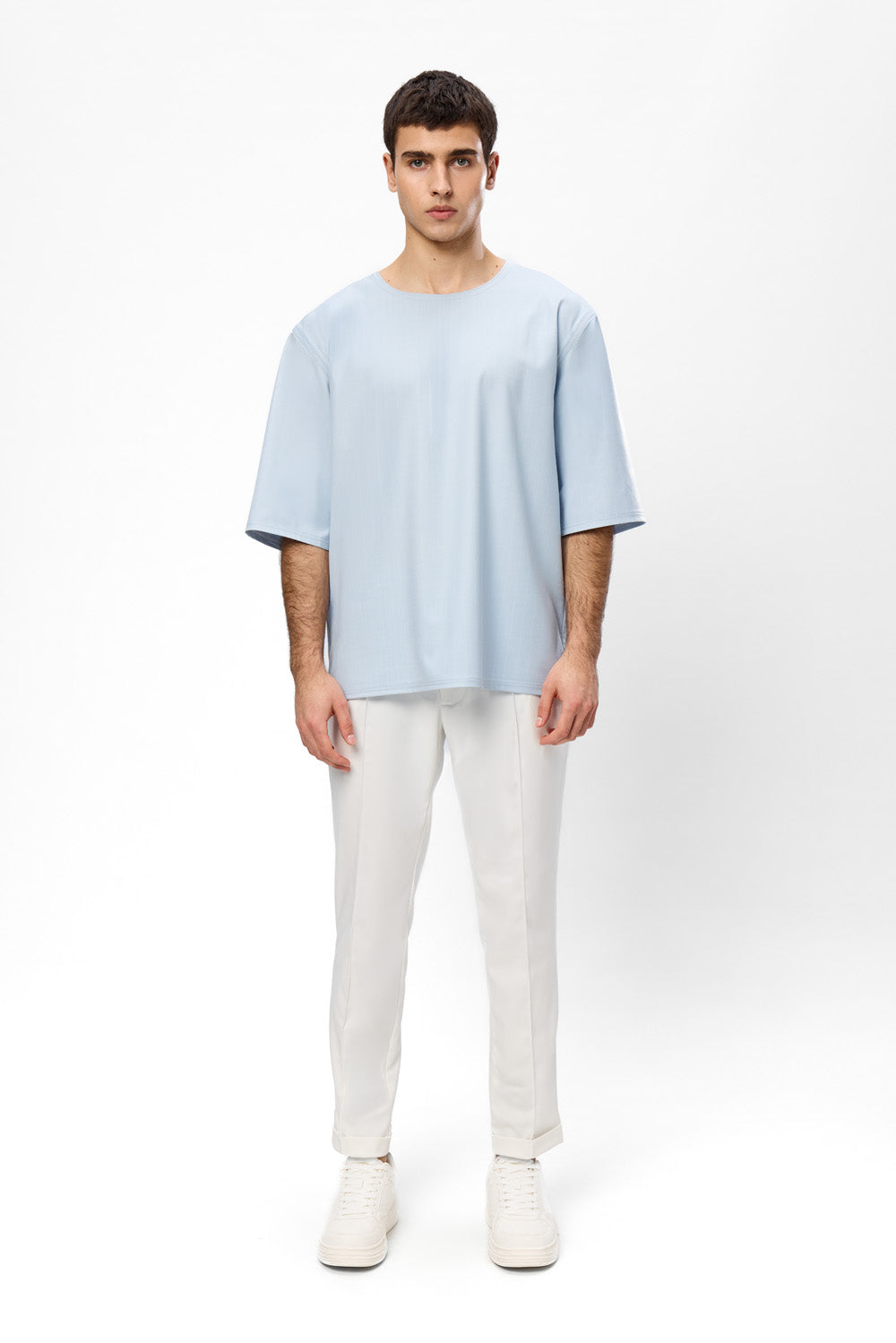 Thom striped light blue cloth T-shirt