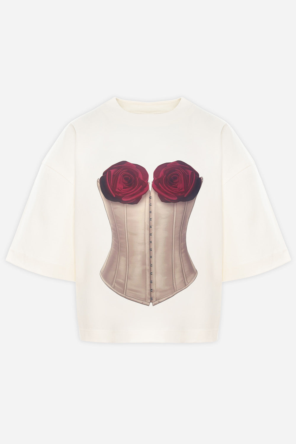 Tricou off-white cu imprimeu Vanilla 