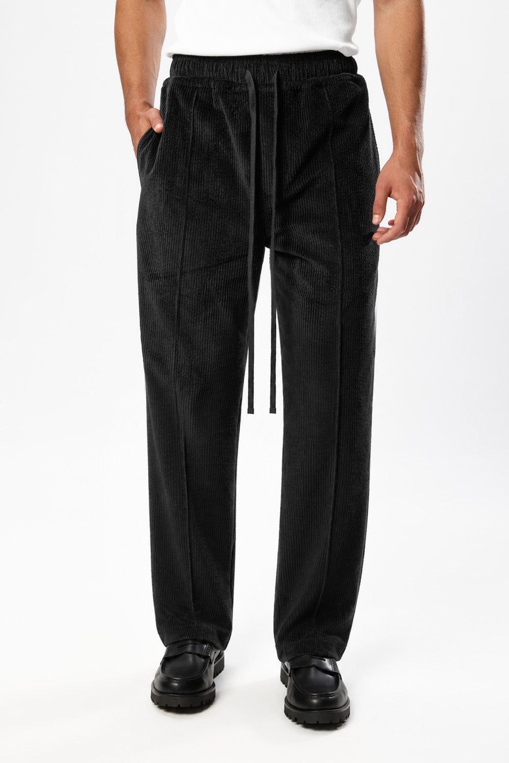 Five Black Corduray Pants