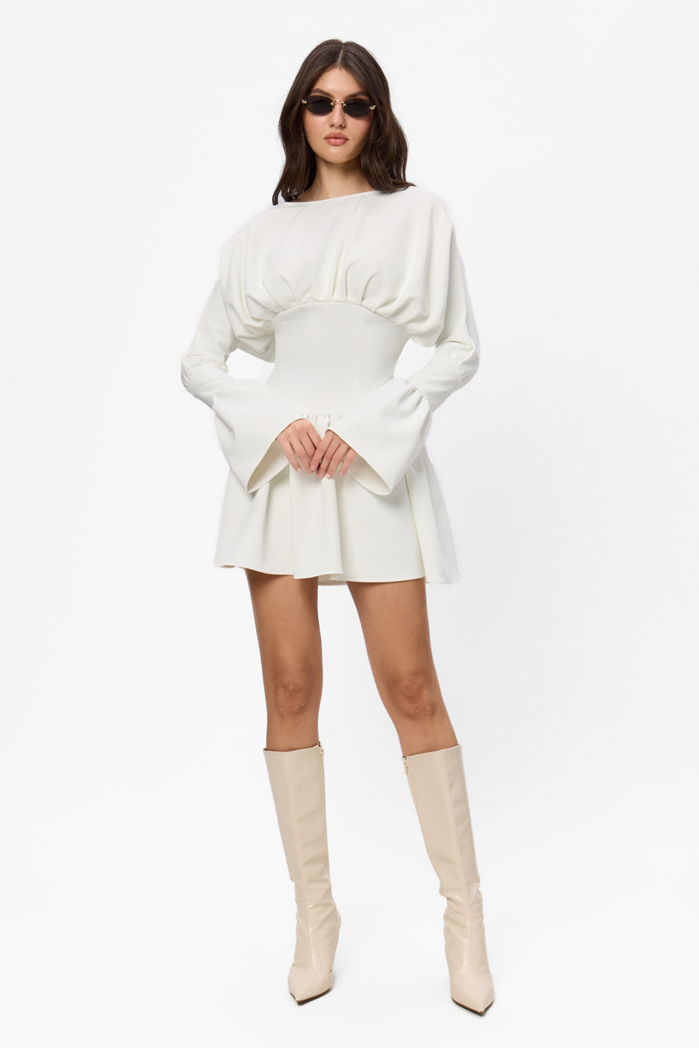 Rochie off-white din stofa Nyssa Cloth